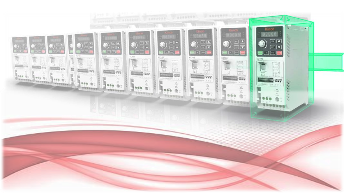 Compact Kinco frequency inverter KC100 single-phase and three-phase 230/400 V AC Compact Kinco frequency inverter KC100 single-phase and three-phase 230/400 V AC